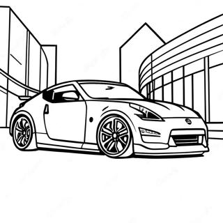 Page A Colorier De La Voiture De Sport Nissan 370z 57844-48083