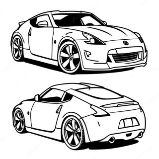 Page A Colorier De La Voiture De Sport Nissan 370z 57844-48084