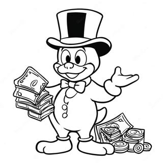 Scrooge Mcduck Avec Des Sacs Dargent A Colorier 57865-48102