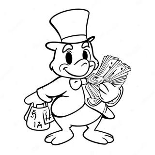 Scrooge Mcduck Avec Des Sacs Dargent A Colorier 57865-48104