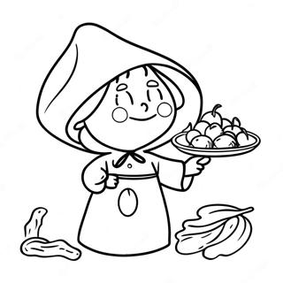 Strega Nona Avec Une Casserole De Pates A Colorier 57875-48120