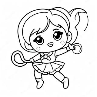 Chibi Sailor Mercury En Action A Colorier 57915-48143