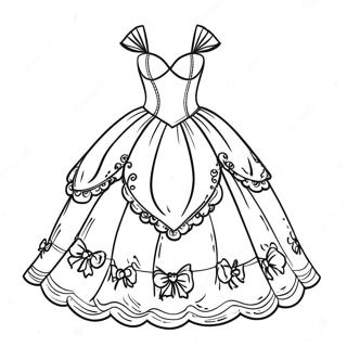 Page A Colorier De Robe Elegante De Quinceanera 58035-48238