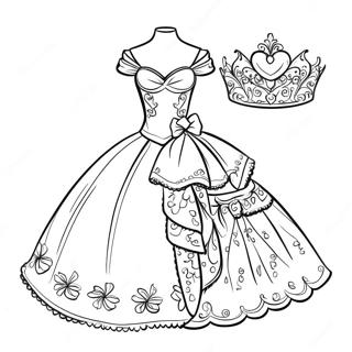 Page A Colorier De Robe Elegante De Quinceanera 58035-48239