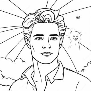 Page A Colorier Dedward Cullen Scintillant Au Soleil 58055-48257