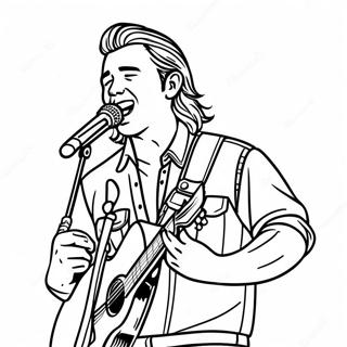 Page A Colorier De Morgan Wallen Chantant Sur Scene 5805-4638