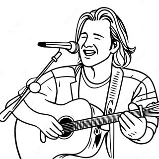 Page A Colorier De Morgan Wallen Chantant Sur Scene 5805-4640