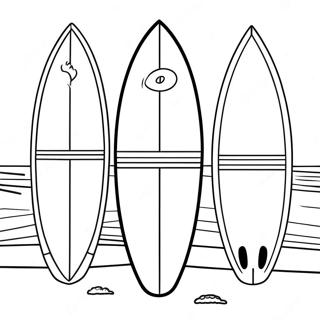 Page A Colorier De Planches De Surf Colorees Sur La Plage 58065-48262