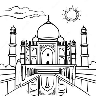 Taj Mahal Pages À Colorier