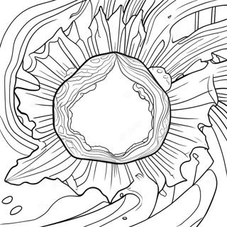 Page A Colorier Geode En Cristal 581-462