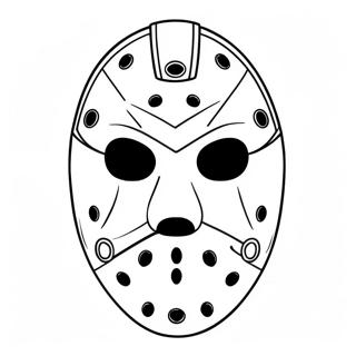 Masque De Jason Pages À Colorier