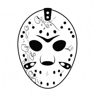 Masque De Jason Pages À Colorier