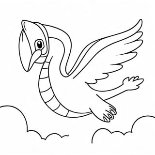 Page A Colorier De Lugia Volant Dans Le Ciel 58335-48485