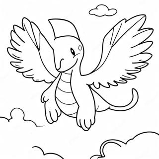 Page A Colorier De Lugia Volant Dans Le Ciel 58335-48486