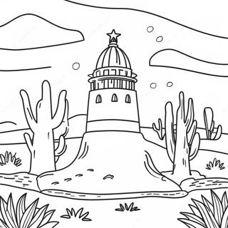 Page A Colorier Des Monuments Celebres Du Texas 58345-48478