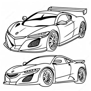 Page A Colorier De La Voiture De Sport Acura 58355-48494