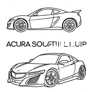 Page A Colorier De La Voiture De Sport Acura 58355-48495