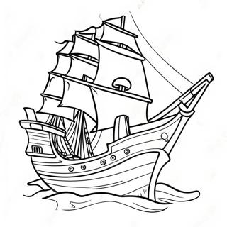 Page A Colorier Aventure Coloree De Bateau Pirate 5835-4661