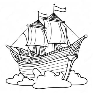 Page A Colorier Aventure Coloree De Bateau Pirate 5835-4662