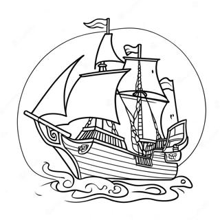 Page A Colorier Aventure Coloree De Bateau Pirate 5835-4663