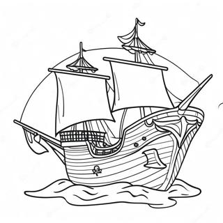 Page A Colorier Aventure Coloree De Bateau Pirate 5835-4664