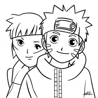 Page A Colorier De Naruto Et Hinata Mignons Ensemble 58365-48498