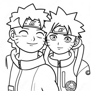 Page A Colorier De Naruto Et Hinata Mignons Ensemble 58365-48499