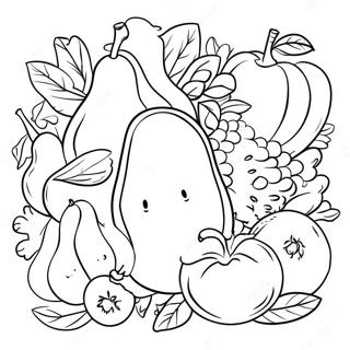 Page A Colorier De Fruits Et Legumes Sains 58385-48516