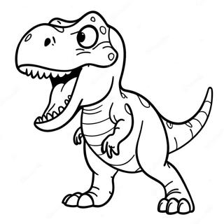 Page A Colorier Dun T Rex Feroce En Train De Rugir 58415-48533