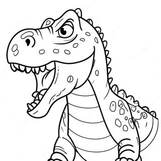 Page A Colorier Dun T Rex Feroce En Train De Rugir 58415-48534