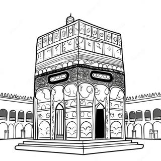 Page A Colorier De La Kaaba A La Mecque 58425-48556