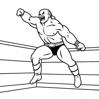 Page A Colorier Dun Lutteur De La Wwe Sautant Sur Un Adversaire 58435-48550