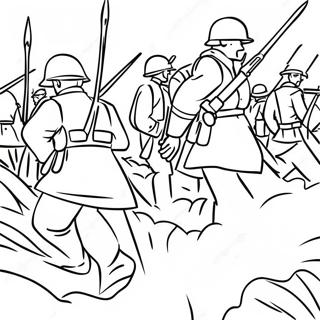 Guerre De Tranchées Ww1 Pages À Colorier