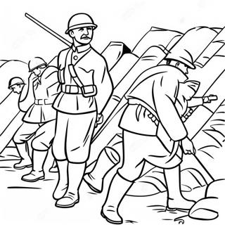 Page A Colorier Des Soldats De La Guerre Des Tranchees De La Premiere Guerre Mondiale 58525-48618