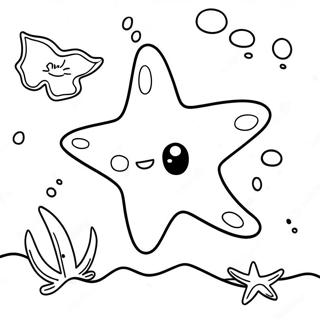 Page A Colorier Etoile De Mer Mignonne Sous Marine 5855-4677