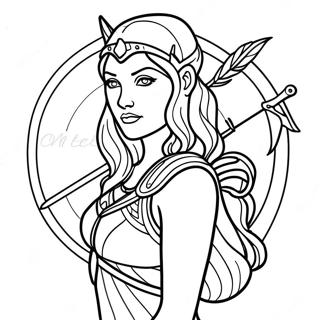 Page A Colorier Artemis La Chasseresse 58606-48685