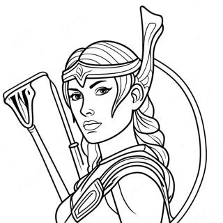 Page A Colorier Artemis La Chasseresse 58606-48686