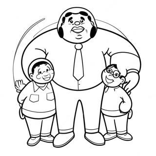 Page A Colorier De Fat Albert Et Ses Amis 58646-48719