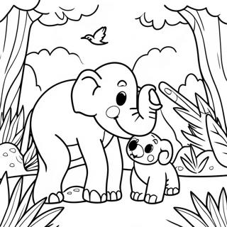 Page A Colorier Dun Safari Aventureux Dans La Jungle 58666-48734