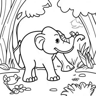 Page A Colorier Dun Safari Aventureux Dans La Jungle 58666-48736