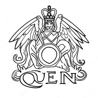 Page A Colorier Logo Du Groupe Queen 58755-48799