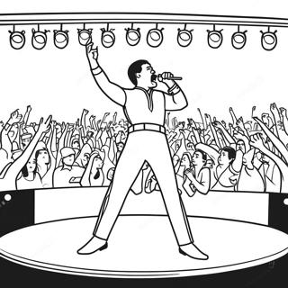 Page A Colorier Freddie Mercury En Performance Sur Scene 58756-48806