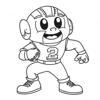 Page A Colorier Mascotte Joyeuse Du Super Bowl 5875-4693