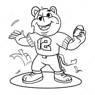 Page A Colorier Mascotte Joyeuse Du Super Bowl 5875-4696