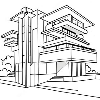 Page A Colorier Darchitecture De Frank Lloyd Wright 58805-48855