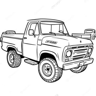 Page A Colorier Camion Ford Realiste 5884-4698