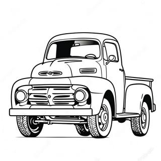 Page A Colorier Camion Ford Vintage 5885-4701