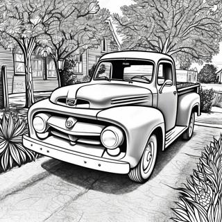 Page A Colorier Camion Ford Vintage 5885-4702