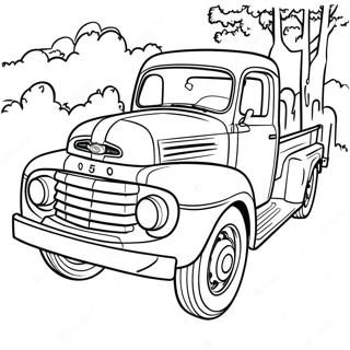 Page A Colorier Camion Ford Vintage 5885-4703