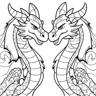 Dragon À Deux Têtes Pages À Colorier